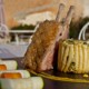 Agneau de l’Estuaire rôti, Gratin de macaroni aux courgettes