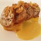 Andouillette rôtie et pommes fondantes, sauce à la mangue