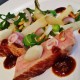 La côte de veau et les asperges de Blaye sur un joli jus maison