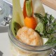 Saint-Jacques sautées à la plancha, beurre d’agrumes et légumes du marché